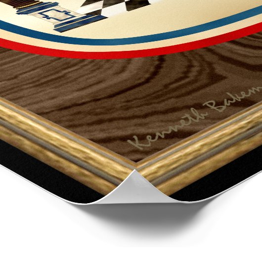 ジョージワシントンのマソニックエプロンアート ポスター (角)