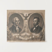 ジョージワシントンアブラハムリンカーンイーグルUSヴィンテージ タペストリー (正面(横))