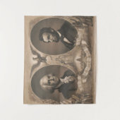 ジョージワシントンアブラハムリンカーンイーグルUSヴィンテージ タペストリー (正面)