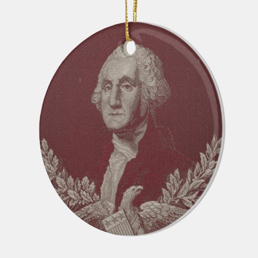 ジョージワシントンイーグルスターストライプズUSAポートレート セラミックオーナメント (左)