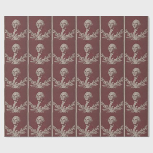 ジョージワシントンイーグルスターストライプズUSAポートレート ラッピングペーパー (フラット)