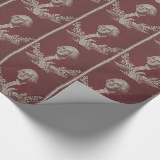 ジョージワシントンイーグルスターストライプズUSAポートレート ラッピングペーパー (角)