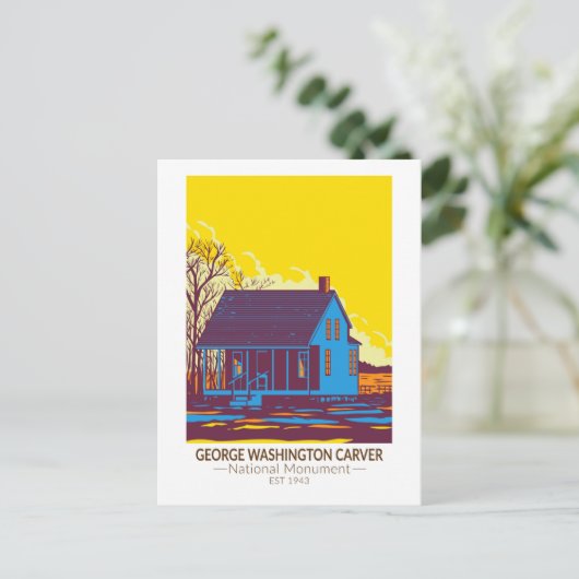 ジョージワシントンカーバーナショナルモニュメントヴィンテージ ポストカード (スタンド正面)