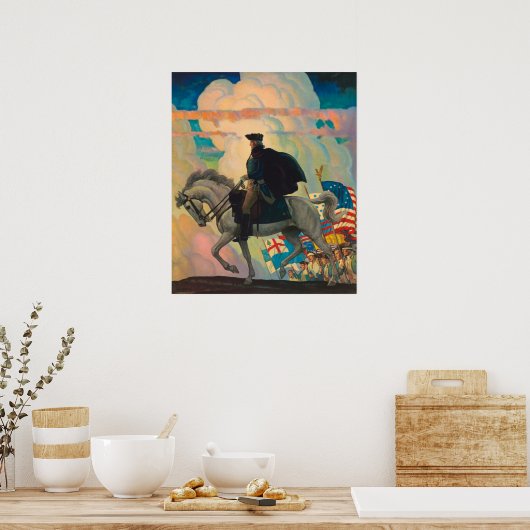 ジョージワシントンバイニューウェルコンバーズワイエス ポスター (キッチン)