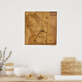 ジョージワシントンファームプランの地図 – 1766 ポスター (キッチン)