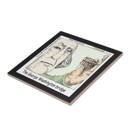 ジョージワシントンブリッジおもしろいセラミックタイル タイル (側面)