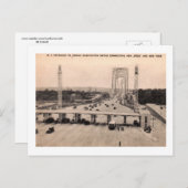 ジョージワシントンブリッジ,エントランス, NJヴィンテージ ポストカード (正面/裏面)