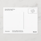 ジョージワシントンブリッジ，ニューヨーク ポストカード (裏面)