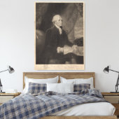 ジョージワシントンポートレートバイエドワード・サベージ キャンバスプリント (インサイチュ (寝室))