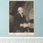 ジョージワシントンポートレートバイエドワード・サベージ キャンバスプリント (インサイチュ (ウッドフロア))