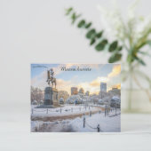 ジョージワシントンライドボストンパブリックガーデンズ ポストカード (スタンド正面)