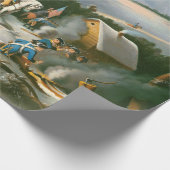 ジョージワシントンヴィンテージクリスマスラッピング紙 ラッピングペーパー (角)