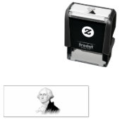 ジョージワシントンヴィンテージ絵画ポートレート セルフインキングスタンプ (インサイチュ)