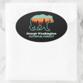 ジョージワシントン国立森林バージニア州VAベア 楕円形シール (バッグ)