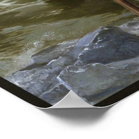 ジョージワシントン州デラウェア川を渡る ポスター (角)