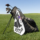 ジョージワシントン愛国的赤白青 ゴルフタオル (グリーン)