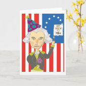 ジョージワシントン誕生日カード カード (黄色い花)