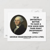 ジョージワシントンAいくつかの良い男性引用文 ポストカード (正面/裏面)