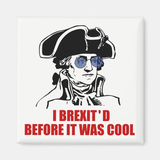 ジョージワシントンBrexit 1776 EU国旗のサングラス マグネット (正面)