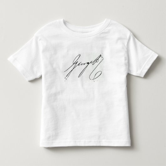 ジョージ四世の署名 トドラーTシャツ (正面)