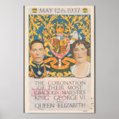 ジョージ国王とエリザベス女王の戴冠式 ポスター (正面)