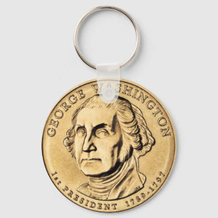 ジョージ大統領のワシントン$1コインキーチェーン キーホルダー