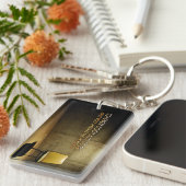 ジョージ感動的エリオット引用文「決して遅すぎない」 キーホルダー (正面右)