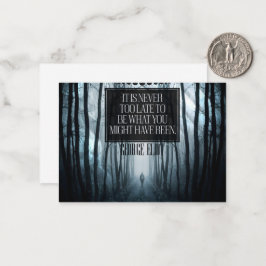 ジョージ感動的エリオット引用文「決して遅すぎない」 ノートカード