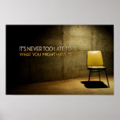 ジョージ感動的エリオット引用文「決して遅すぎない」 ポスター (正面)