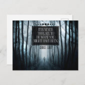 ジョージ感動的エリオット引用文「決して遅すぎない」 ポストカード (正面/裏面)