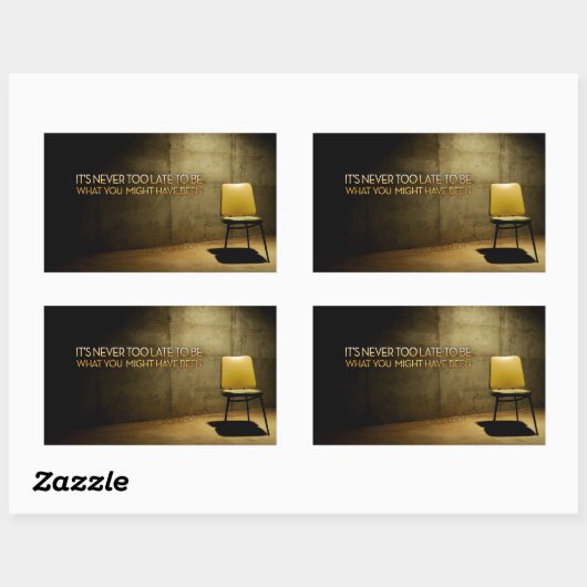 ジョージ感動的エリオット引用文「決して遅すぎない」 長方形シール (シート)