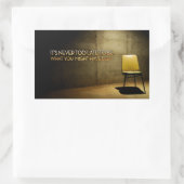 ジョージ感動的エリオット引用文「決して遅すぎない」 長方形シール (バッグ)