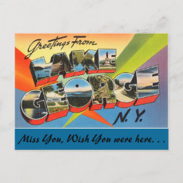 ジョージ湖からの挨拶 ポストカード