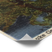 ジョージ湖とハイシエラ湖の景色 ポスター (角)