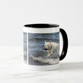 ジョージ湖に白いドイツのシェパード マグカップ (正面右)