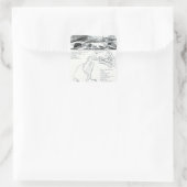 ジョージ湖の遠近感 スクエアシール (バッグ)