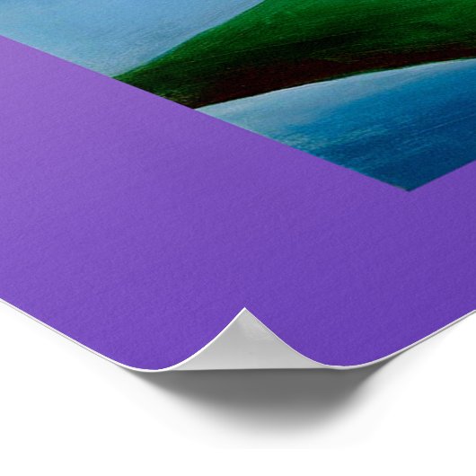 ジョージ湖反射 ポスター (角)