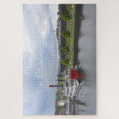 ジョージ湖、ニューヨーク、蒸気船 ジグソーパズル (縦)