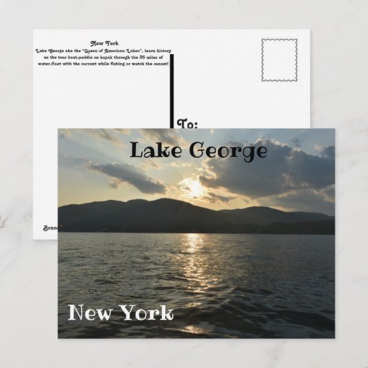 ジョージ湖 ポストカード (正面/裏面)