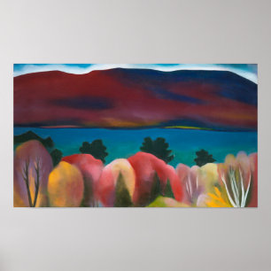 ジョージ湖(秋) ジョージア・オキーフェ ポスター