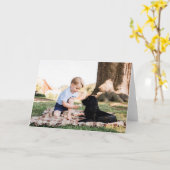 ジョージ王子は犬を連れて カード (黄色い花)