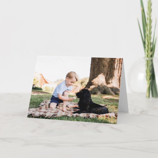 ジョージ王子は犬を連れて カード (正面)