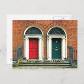ジョージ王朝のドアの郵便はがき ポストカード (正面/裏面)