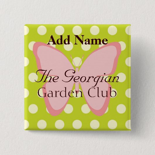 ジョージ王朝の庭クラブ 缶バッジ (正面)