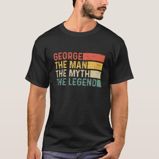 ジョージ男の神話の伝説のヴィンテージギフト Tシャツ (正面)