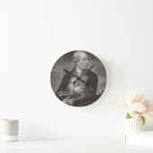 ジョージ農家ポートレート(1732-79)HMSのキャプテン ラウンド壁時計 (ホーム)