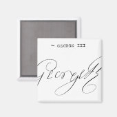 ジョージ3世の署名 マグネット (正面/裏面)