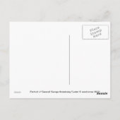 ジョージ・アームストロング将軍 ポストカード (裏面)