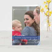 ジョージ-ウィリアム及びKate王子 カード (黄色い花)