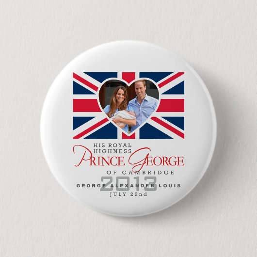 ジョージ-ウィリアム及びKate王子 缶バッジ (正面)